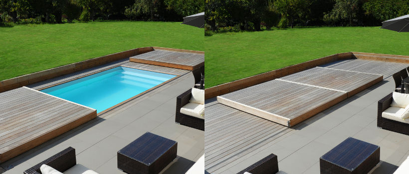 terrasse mobile bois pour piscine : le Rolling Deck