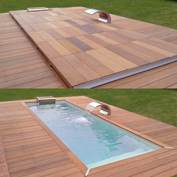 Couverture de piscine en bois d'ipé - Winter Deck Piscinelle
